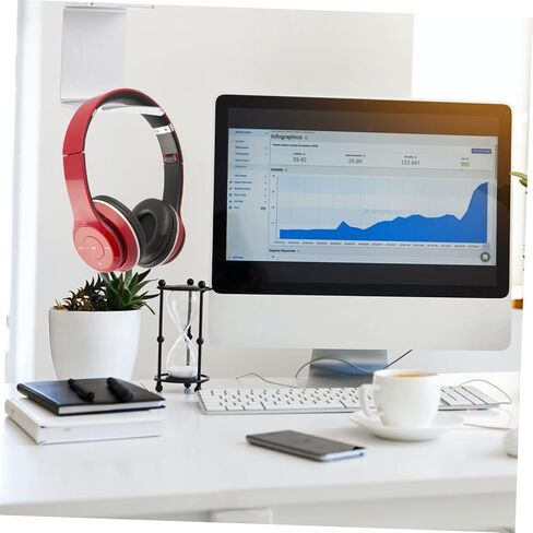 UKCOCO 1 Set Headset Headphone Hook Headset Hook Under Desk Headphone Mount Headset Hanger Metal Clothes Rack PC Headphones Plastic Hook Gaming Headphone Holder Headphone Hanger Computer in Saudi Arabia