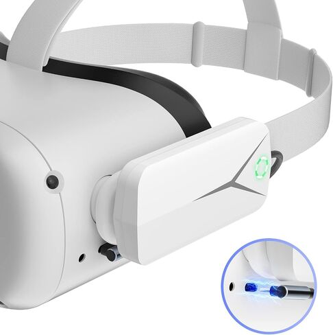 Battery Pack for Oculus Quest 2, Accessories for Oculus Quest 2 Headset, 5000mAh Extended Power Compatible with Meta Quest 2 Oculus Original Strap and Elite Strap Extended Play time VR Power Bank in Saudi Arabia