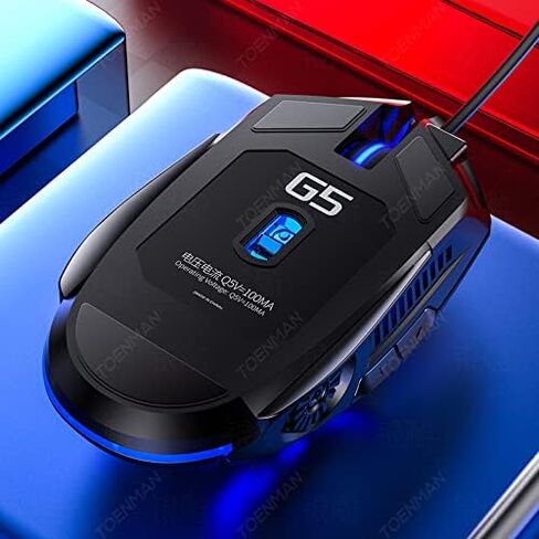 Gaming Mouse Wired,6 Buttons, 4 Adjustable DPI Up to 3200 DPI, 7 Circular & Breathing LED Light, Multifunction Wired Mouse Used for Games and Office (Black) in Kuwait