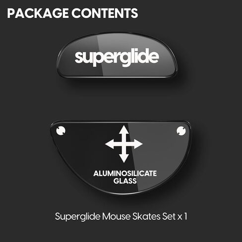 Superglide - Fastest and Smoothest Mouse Feet / Skates Made with Ultra Strong Flawless Glass Super Fast Smooth and Durable Sole for Zowie EC Series [Black] in Saudi Arabia