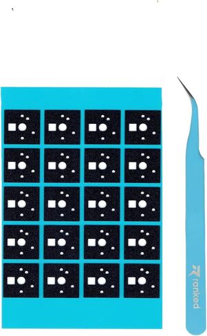 Ranked Premium Switch Film Kit for DIY Custom Mechanical Keyboard | HTV + PC Film | 0.15mm Thick (HTV+PC 120 Pcs + 1 Tweezers) in Kuwait