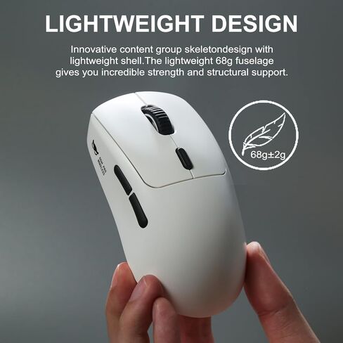 WAIZOWL OGM ONE Wireless Wired Mouse 75g Lightweight Dual Mode Professional ESports PC Gaming Mice Ergonomic Type C Rechargeable in Kuwait