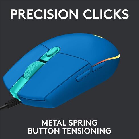 Logitech G203 Wired Gaming Mouse - Black | LIGHTSYNC RGB, On-Board Memory, 6 Programmable Buttons, Compabile with PC/Mac in Kuwait