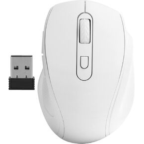 Wireless Mouse, 2.4Ghz Office/Gaming Ergonomic Optical Mouse 1600dpi for Notebook Desktop Computer (white) in Kuwait