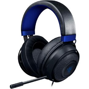 Razer Kraken Gaming Headset: Lightweight Aluminum Frame - Retractable Noise Isolating Microphone - for PC, PS4, PS5, Switch, Xbox One, Xbox Series X & S, Mobile - 3.5 mm Headphone Jack - Black/Blue in Saudi Arabia