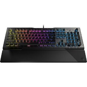 ROCCAT Vulcan 100 AIMO Mechanical PC Gaming Keyboard, RGB Lighting, Silent, Per Key LED Illumination, Brown Switches, Aluminum Top Plate, Silver