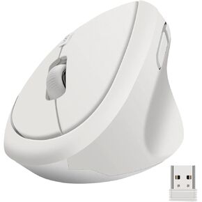 ماوس لاسلكي عمودي 2.4G، ماوس بصري مريح، 800 / 1200 /1600 نقطة في البوصة، 6 أزرار للكمبيوتر المحمول، سطح المكتب، الكمبيوتر الشخصي، الكمبيوتر، المكتب (أسود) in Kuwait