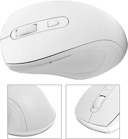 Wireless Mouse, 2.4Ghz Office/Gaming Ergonomic Optical Mouse 1600dpi for Notebook Desktop Computer (white) in Saudi Arabia