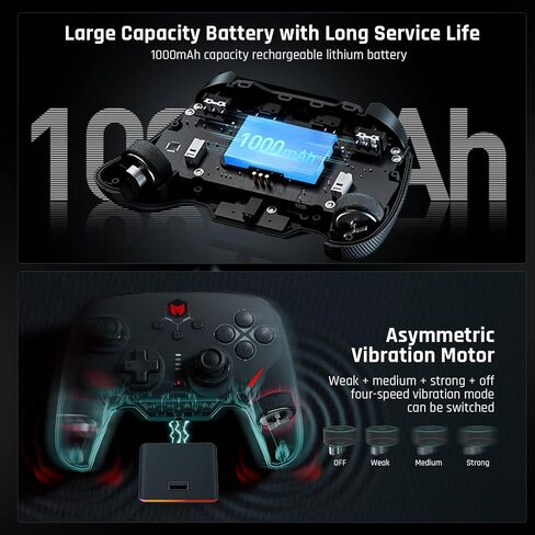 BIGBIG WON Wireless Switch Controller, Bluetooth Wired Dual Mode Game Controller for Nintendo Switch, PC, Android, iOS, Custom Buttons/NFC/Turbo/ 6-Axis Gyro/Vibration/Wake-Up/Screenshot Function in Saudi Arabia