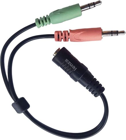 PC Jack Y-Splitter Adapter Cable Cord Wire Compatible with AstroA10 A10 A40, Turtle Beach, HyperX Cloud, SteelSeries and Similar Gaming Headsets with Headphone & Mic in Saudi Arabia