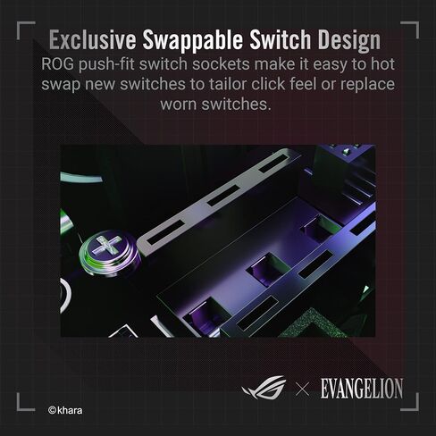 ASUS ROG Keris Wireless EVA Edition Gaming Mouse, Wireless Mouse with Tri-Mode connectivity, 16000 DPI Sensor, 7 programmable Buttons, PBT, hot-swappable Switch sockets, Paracord Cable in Saudi Arabia