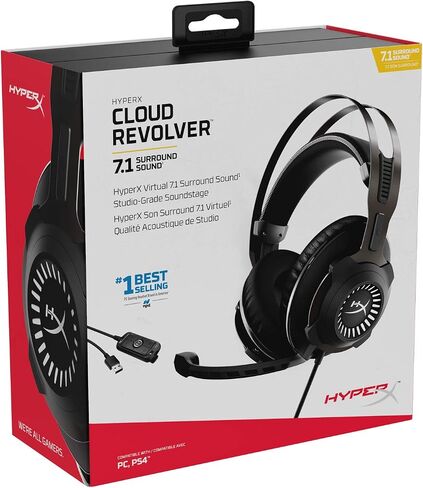 HyperX Cloud Revolver - Gaming Headset 7.1 Surround Sound & Alloy Origins Core - Tenkeyless Mechanical Gaming Keyboard, Software Controlled Light & Macro Customization in Saudi Arabia