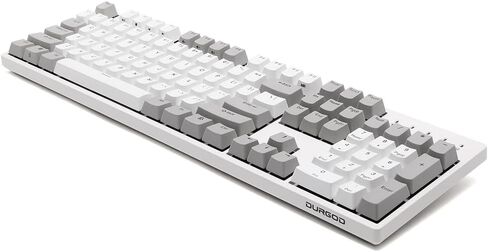 DURGOD Taurus K310 Mechanical Keyboard | 104 Keys Full Size | USB C Wired | Doubleshot PBT Keycaps | Programmable Keys | NKRO Rollover | for Windows & Mac | Cherry MX Brown, Grey in Kuwait