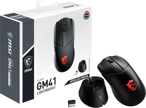 إم إس آي كلاتش GM08 ماوس ألعاب، 4200 نقطة في البوصة، مستشعر بصري، 3 أوزان قابلة للتعديل، إضاءة LED حمراء، تصميم متماثل in Kuwait