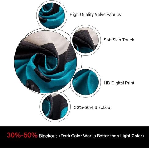 Fashion Video Games Door Curtain Privacy,Watercolor Neon Light Gamepad Blackout Curtain,Kids Gamer Door Window Curtain 1 Panel,52" W X 80" L in Saudi Arabia