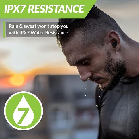Avantree Wireless Earbuds with Ear Fins for Running Sport Workout Exercise, IPX7 Sweatproof, Bluetooth 5.0 Earphones, Comfortable Snug Fit, 120Hrs, aptX Great Sound, Volume Control - TW106 in Saudi Arabia