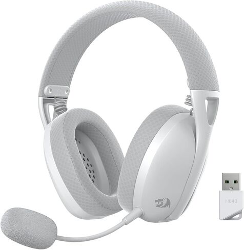 سماعة الألعاب اللاسلكية Redragon H848 Bluetooth - خفيفة الوزن - صوت محيطي 7.1 - برامج تشغيل 40 مم - ميكروفون قابل للفصل - منصات متعددة للكمبيوتر الشخصي، PS5/4/3، Switch، Mobile in Kuwait