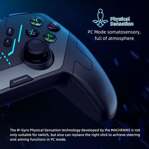 Machenike G5 Pro Tri-mode Switch Controller, USB/Bluetooth 5.0/2.4G, with Programmable Button, Joystick, Hall Trigger, Kailh Micro Switches, Switch Remote Gamepad for PC, NS, iOS, Android, TV box (Black) in Saudi Arabia