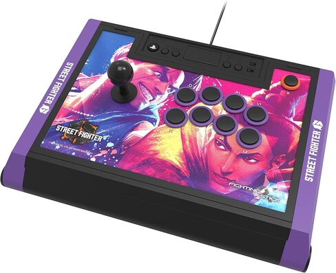 HORI PlayStation 5 Fighting Stick Alpha (Street Fighter 6 Edition) - Tournament Grade Fightstick for PS5, PS4, PC - Officially Licensed by Sony in Saudi Arabia