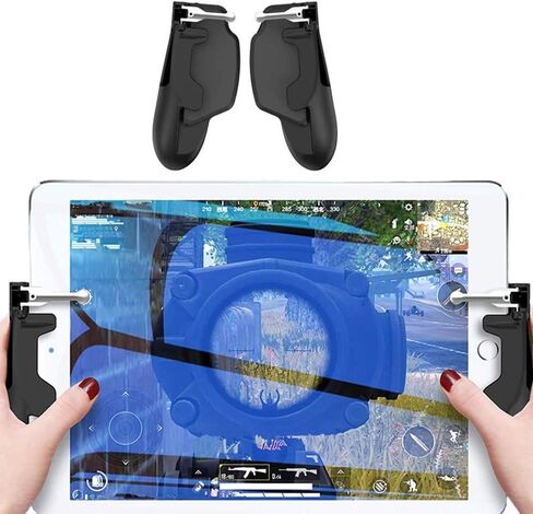 APN Shop Smartphone Gaming Controller, Light Response (For Tablets, iPads), Game Controller, High Sensitivity, Fast Shooting, Android, Push Button & Grip Set, Integrated Model, Improved Texture, Adjustable in Saudi Arabia