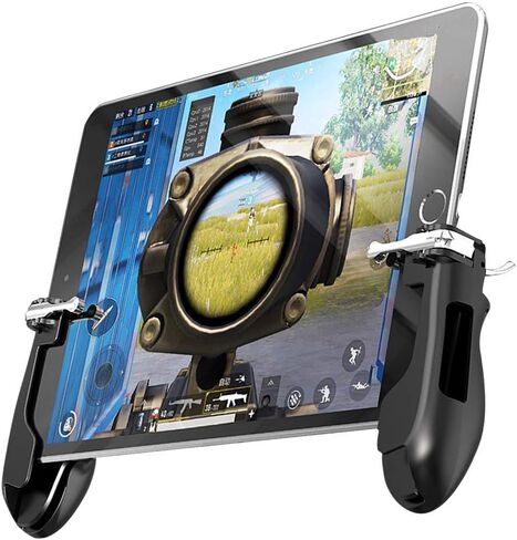 APN Shop Smartphone Gaming Controller, Light Response (For Tablets, iPads), Game Controller, High Sensitivity, Fast Shooting, Android, Push Button & Grip Set, Integrated Model, Improved Texture, Adjustable in Saudi Arabia