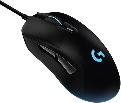 ماوس ألعاب سلكي من لوجيتك G403 Hero، مستشعر Hero 16K، 16000 نقطة في البوصة، مفاتيح بإضاءة خلفية RGB، أوزان قابلة للتعديل، 6 أزرار قابلة للبرمجة، ذاكرة على اللوحة، كابل مجدول، جهاز كمبيوتر/ماك/كمبيوتر محمول - أسود in Saudi Arabia