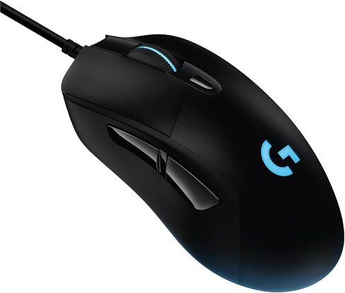 ماوس ألعاب سلكي من لوجيتك G403 Hero، مستشعر Hero 16K، 16000 نقطة في البوصة، مفاتيح بإضاءة خلفية RGB، أوزان قابلة للتعديل، 6 أزرار قابلة للبرمجة، ذاكرة على اللوحة، كابل مجدول، جهاز كمبيوتر/ماك/كمبيوتر محمول - أسود in Saudi Arabia