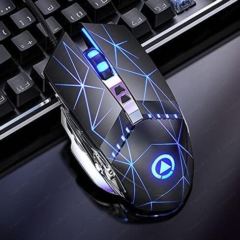 LETGOALL Silent Click Gaming Mouse, Wired Computer Mouse with RGB Backlit, 4 Adjustable DPI Up to 3200, Ergonomic Gamer Mouse with High Precision Sensor for Windows PC & Laptop in Saudi Arabia