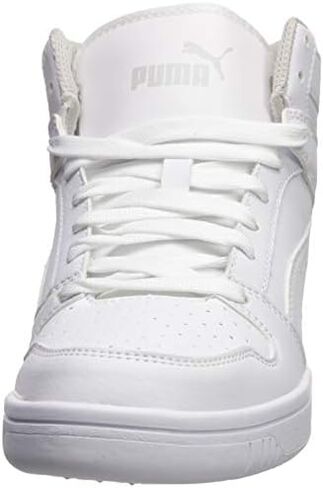 Puma Rebound Layup Sneaker, White Black-High Risk Red, 4.5 US Unisex Big Kid in Kuwait