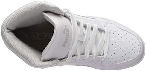 Puma Rebound Layup Sneaker, White Black-High Risk Red, 4.5 US Unisex Big Kid in Kuwait