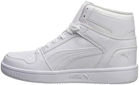 Puma Rebound Layup Sneaker, White Black-High Risk Red, 4.5 US Unisex Big Kid in Kuwait