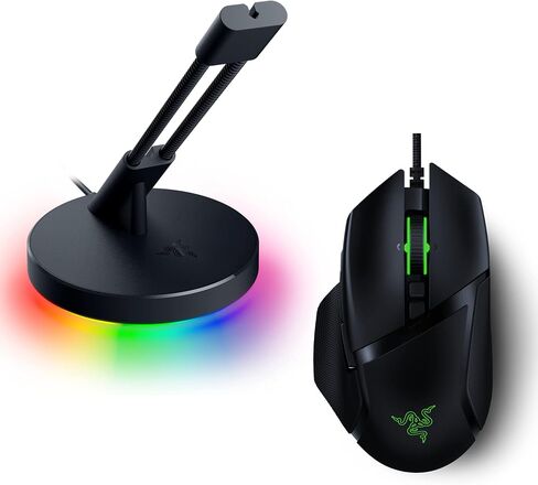 ماوس الألعاب السلكي Razer Basilisk v2: مستشعر بصري 20K DPI، أسرع مفتاح ماوس للألعاب، إضاءة Chroma RGB، 11 زرًا قابلاً للبرمجة، أسود كلاسيكي in Saudi Arabia