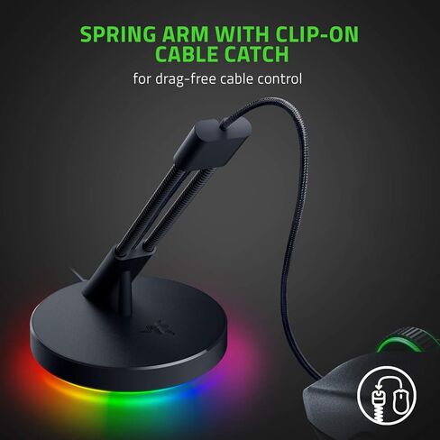 ماوس الألعاب السلكي Razer Basilisk v2: مستشعر بصري 20K DPI، أسرع مفتاح ماوس للألعاب، إضاءة Chroma RGB، 11 زرًا قابلاً للبرمجة، أسود كلاسيكي in Saudi Arabia