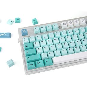 مجموعة أغطية مفاتيح مخصصة من BowJian مكونة من 140 مفتاحًا XDA Profile PBT Dye Sublimation ANSI Layout Keycaps Set for Holy Panda Gateron Kailh Cherry MX Switches لوحات مفاتيح الألعاب الميكانيكية (Milk & Bee)