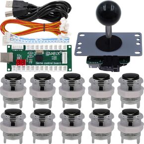 SJ@JX Arcade Game Controller DIY Kit Microswitch Button 4&8 Way Joystick Zero Delay USB Encoder Fighting Stick Handles Console for PC MAME Raspberry Pi Retropie in Saudi Arabia