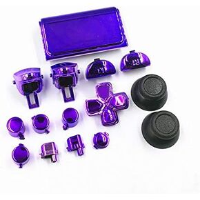 New Dpad L2 R2 L1 R1 Trigger Button Buttons Dpad Thumbsticks for PS4 Pro Slim JDM 040 JDS040 JDM 050 JDS050 4.0 5.0 Versions Controller - Chrome Purple in Saudi Arabia