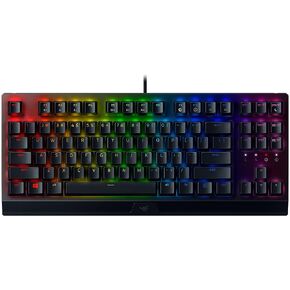 لوحة مفاتيح الألعاب الميكانيكية Razer BlackWidow V3 TKL، مفاتيح صفراء، أسود | المفاتيح الميكانيكية الخطية والصامتة، وإضاءة Chroma RGB، وعامل الشكل المدمج، ووحدات الماكرو القابلة للبرمجة in Kuwait
