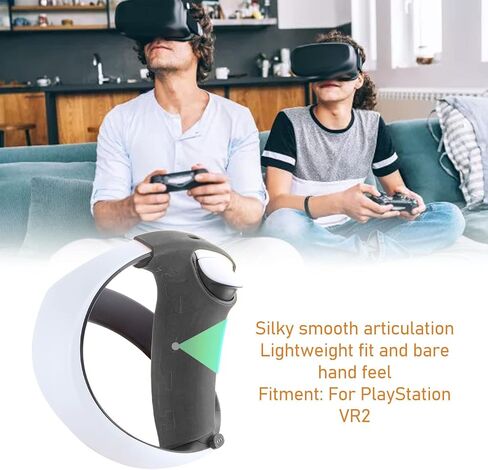 لملحقات PSVR 2، مقبض مقبض لجهاز PSVR 2، غطاء مقبض سيليكون لجهاز التحكم حماية شاملة، غطاء مقبض VR مريح مضاد للانزلاق لجهاز PSVR 2 (أسود) in Saudi Arabia