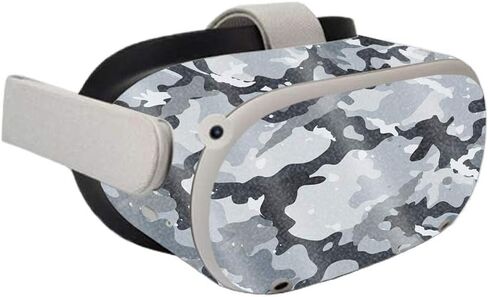 MightySkins Glossy Glitter Skin Compatible With Oculus Quest 2 - Gray Camouflage | Protective, Durable High-Gloss Glitter Finish | Easy to Apply, Remove, and Change Styles | Made in The USA in Saudi Arabia