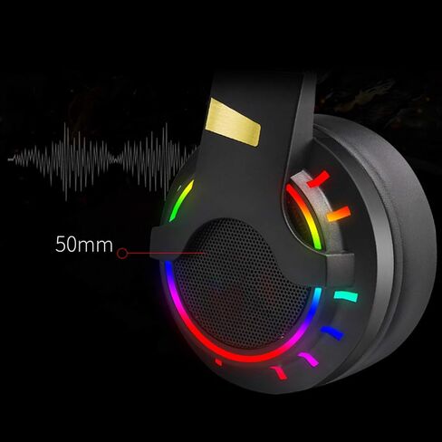 hoopoocolor K3 Gaming Headset, 7.1 Surround Sound, Noise Canceling HD Microphone with Microphone, LED Light Surround Sound Headset, Plug and Play for PC Computer Service in Saudi Arabia
