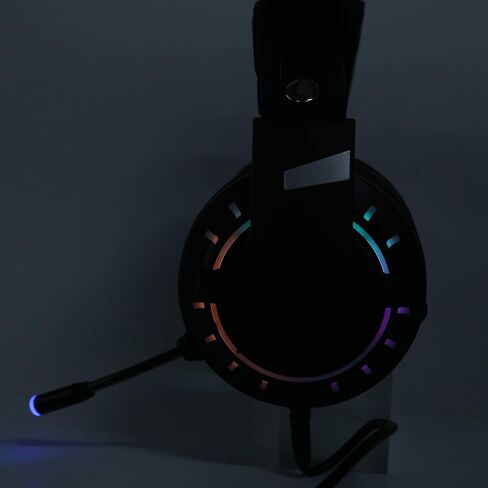 hoopoocolor K3 Gaming Headset, 7.1 Surround Sound, Noise Canceling HD Microphone with Microphone, LED Light Surround Sound Headset, Plug and Play for PC Computer Service in Saudi Arabia
