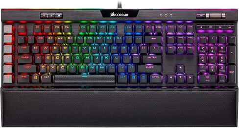 لوحة مفاتيح الألعاب السلكية الميكانيكية Corsair K95 RGB PLATINUM XT - مفاتيح سرعة Cherry MX - أغطية مفاتيح PBT مزدوجة اللقطة - متوافقة مع iCUE - تخطيط QWERTY NA - أسود in Saudi Arabia