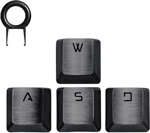 Qupei Metal Keycaps OEM(WASD Keys) FPS/MOBA for 60%/87/104/108 for MX Switches Mechanical Keyboard, Ultra-Thin FPS & MOBA Gaming Keyboard Caps for Cherry Mx Switch (Grey) in Saudi Arabia