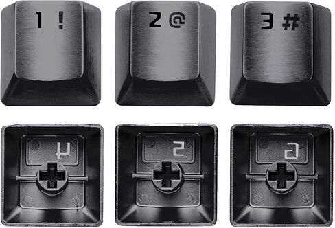 Qupei Metal Keycaps OEM(WASD Keys) FPS/MOBA for 60%/87/104/108 for MX Switches Mechanical Keyboard, Ultra-Thin FPS & MOBA Gaming Keyboard Caps for Cherry Mx Switch (Grey) in Saudi Arabia