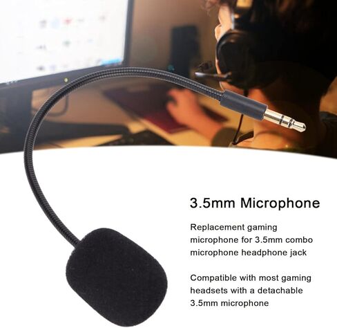 Universal 3.5mm Game Controller Microphone Replacement, Compatible with Most Gaming Headsets, Durable and Clear Voice in Saudi Arabia