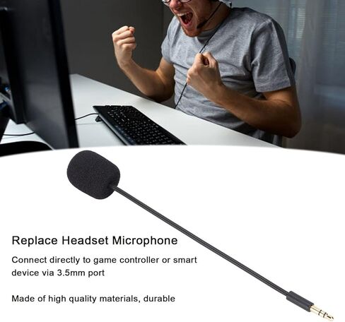 Universal 3.5mm Game Controller Microphone Replacement, Compatible with Most Gaming Headsets, Durable and Clear Voice in Saudi Arabia