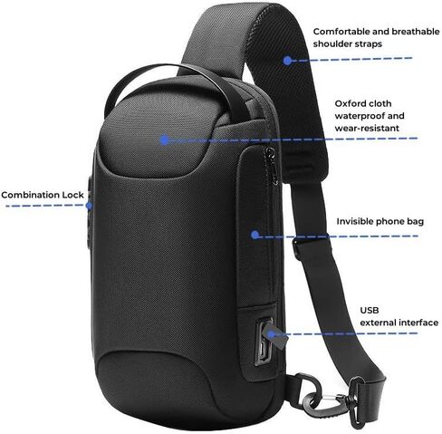 Case Bag Compatible for ROG Ally, Travel Carry Storage Bag for Gaming Console Accessories Anti-Theft Portable Shell Box Protective Hard Cover Backpack Sleeve (Black) in Saudi Arabia