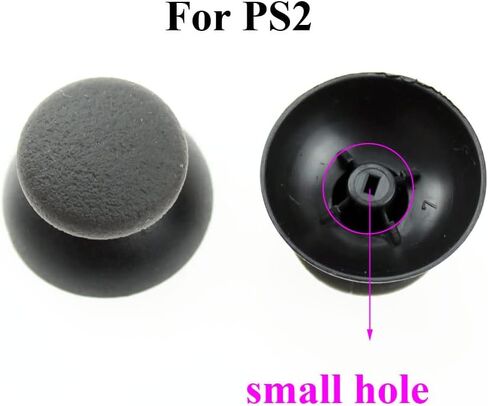 10 قطعة ثقب صغير أسود Thumbsticks غطاء عصا التحكم ل PS2 تحكم التناظرية عصا التحكم غطاء لعصا معدنية (ثقب صغير) in Kuwait