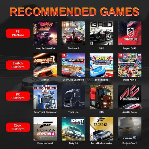 عجلة سباق الألعاب DOYO 1080° مع دواسات ومحول، عجلة قيادة للكمبيوتر الشخصي وXbox One وXbox Series 360 وPS4 وPS3 ونينتندو سويتش in Kuwait