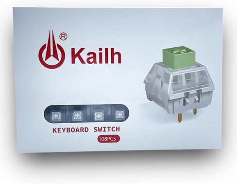 Kailh Box White Switch for Mechanical Gaming Keyboard 3-Pin Plate Mounted/RGB/SMD Waterproof MX Lever Switch (108pcs) in Kuwait